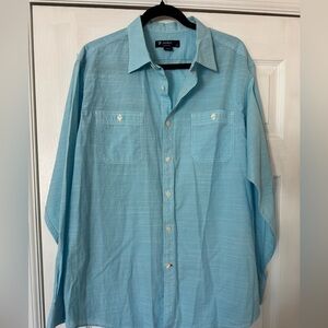 Daniel Cremieux Men's Light Aqua Button-Down Shirt